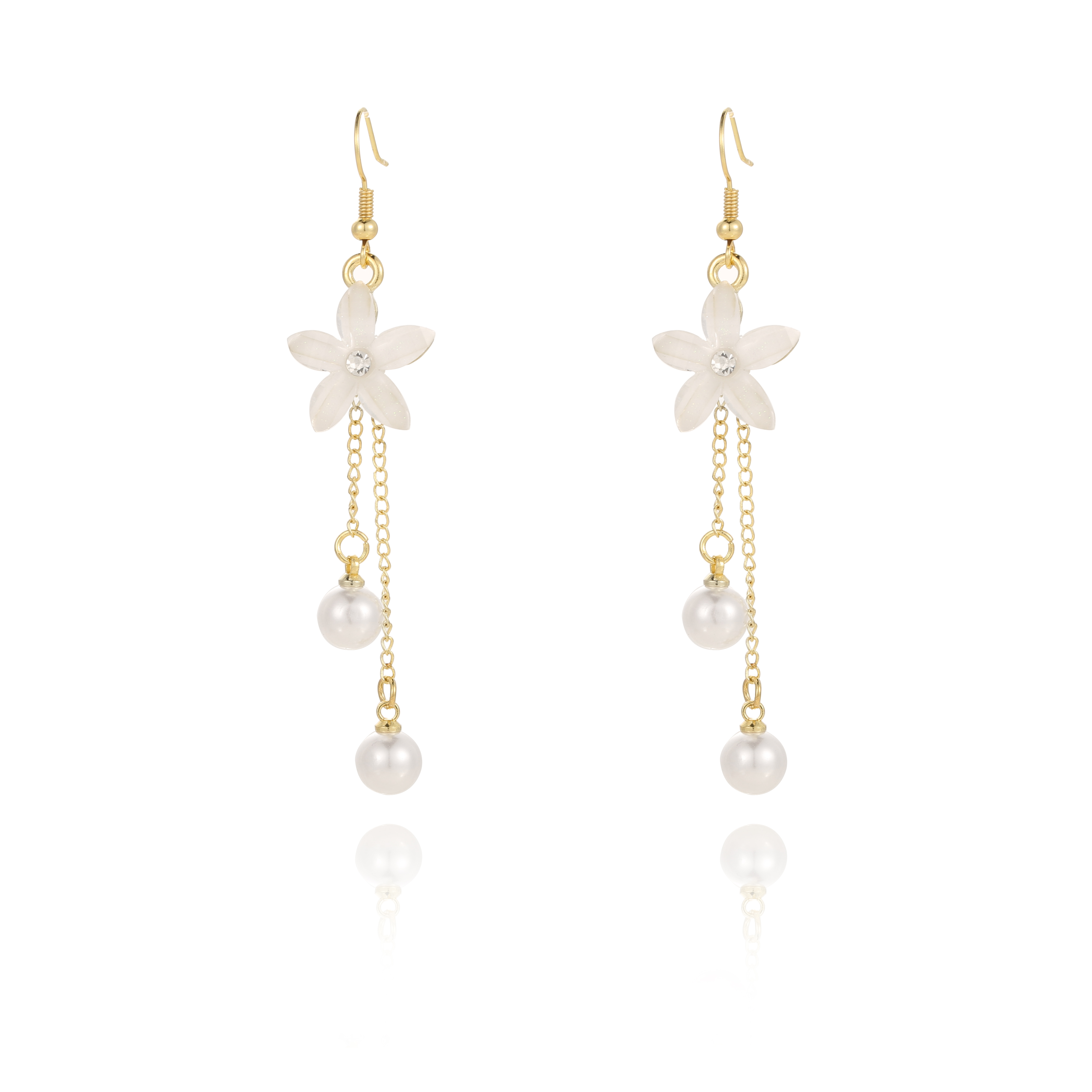 New trendy, light luxury, high-end and exquisite earrings, flower earrings and pendants, fashionable, small and simple earrings Item Picture