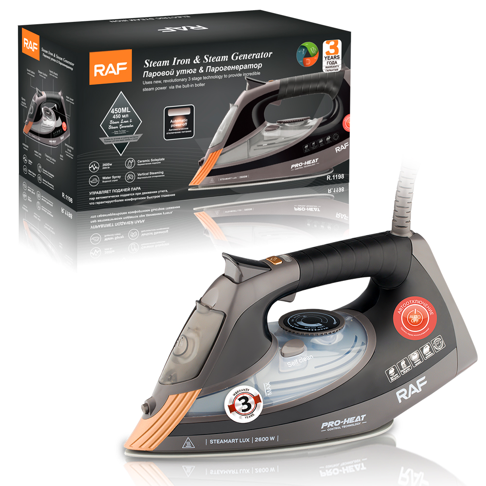 RAF European standard automatic steam iron, household handheld fully automatic steam iron ironing machine R.1198 pic 4