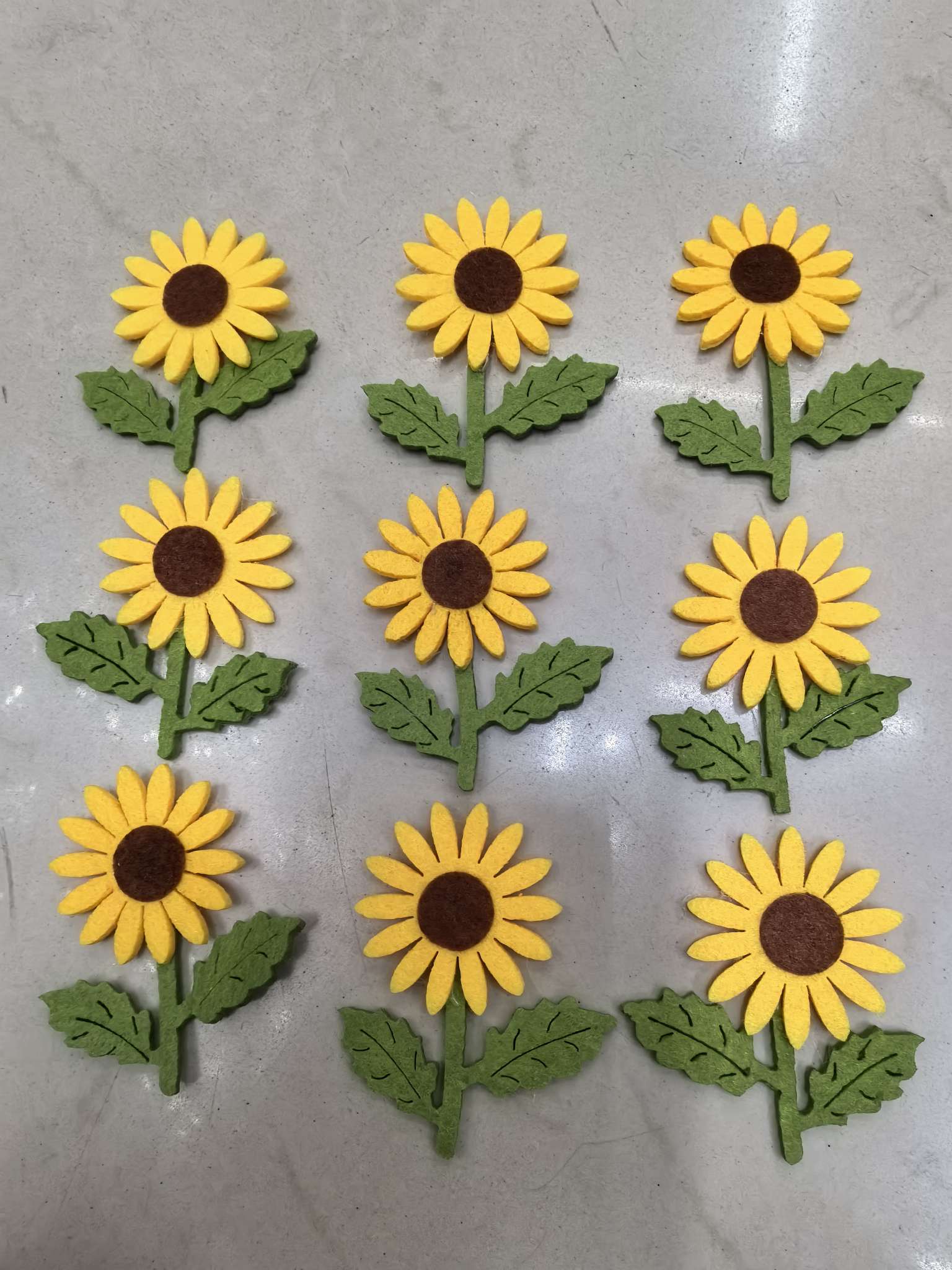 毛毡布花AB33花不织布花DIY手工制作 饰品配件向日葵布贴立体太阳花无纺布
