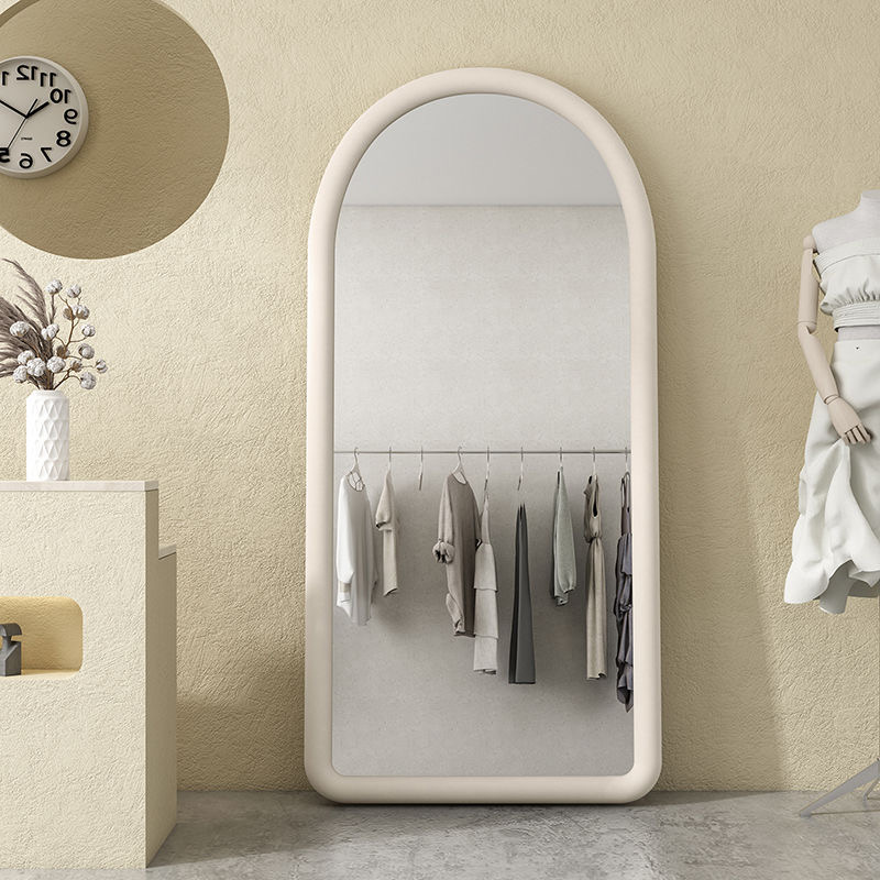 Velvet Floor-Length Mirror, Arched Dressing Mirror, Mirror