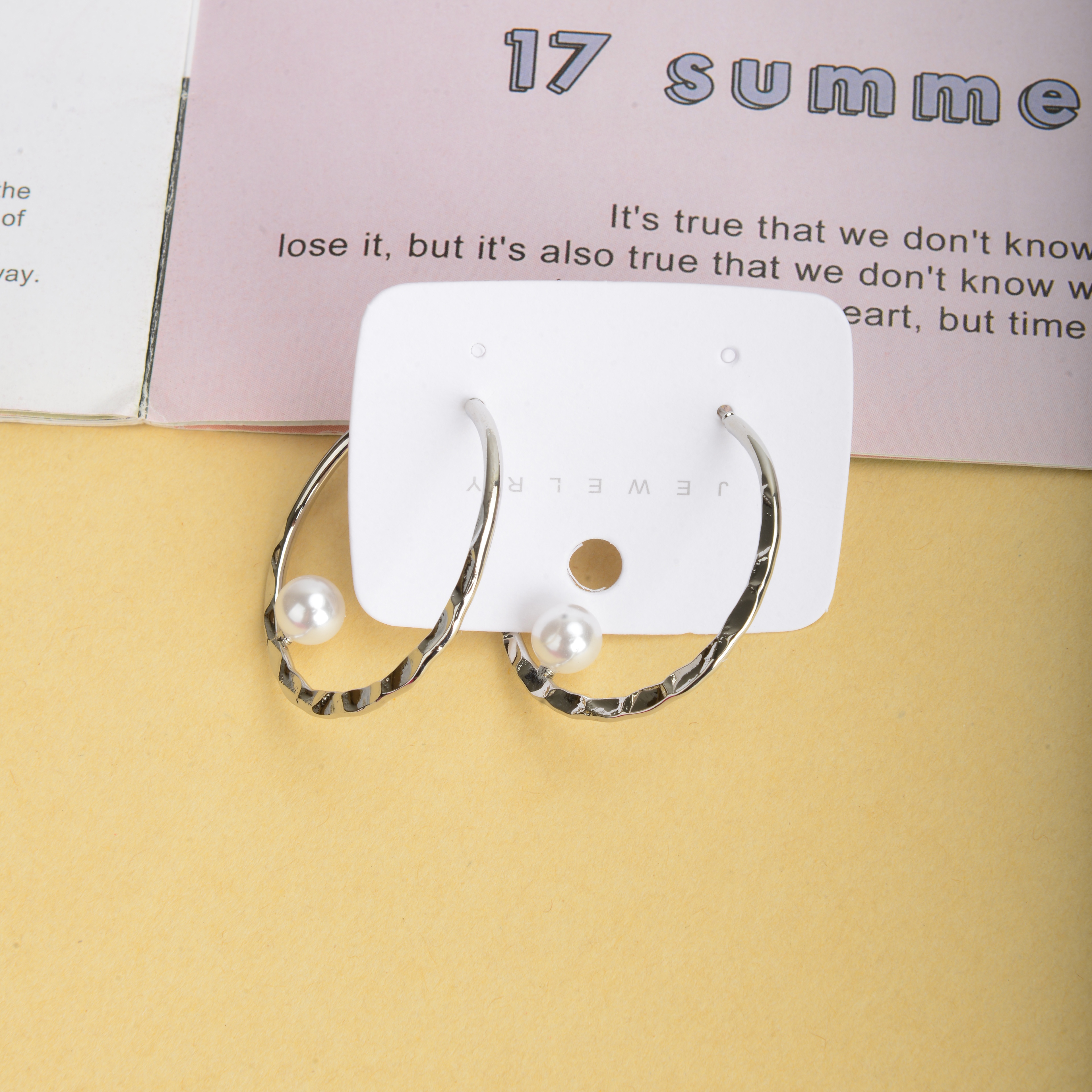 韩国东大门ins风不规则几何仿珍珠耳环女耳钉