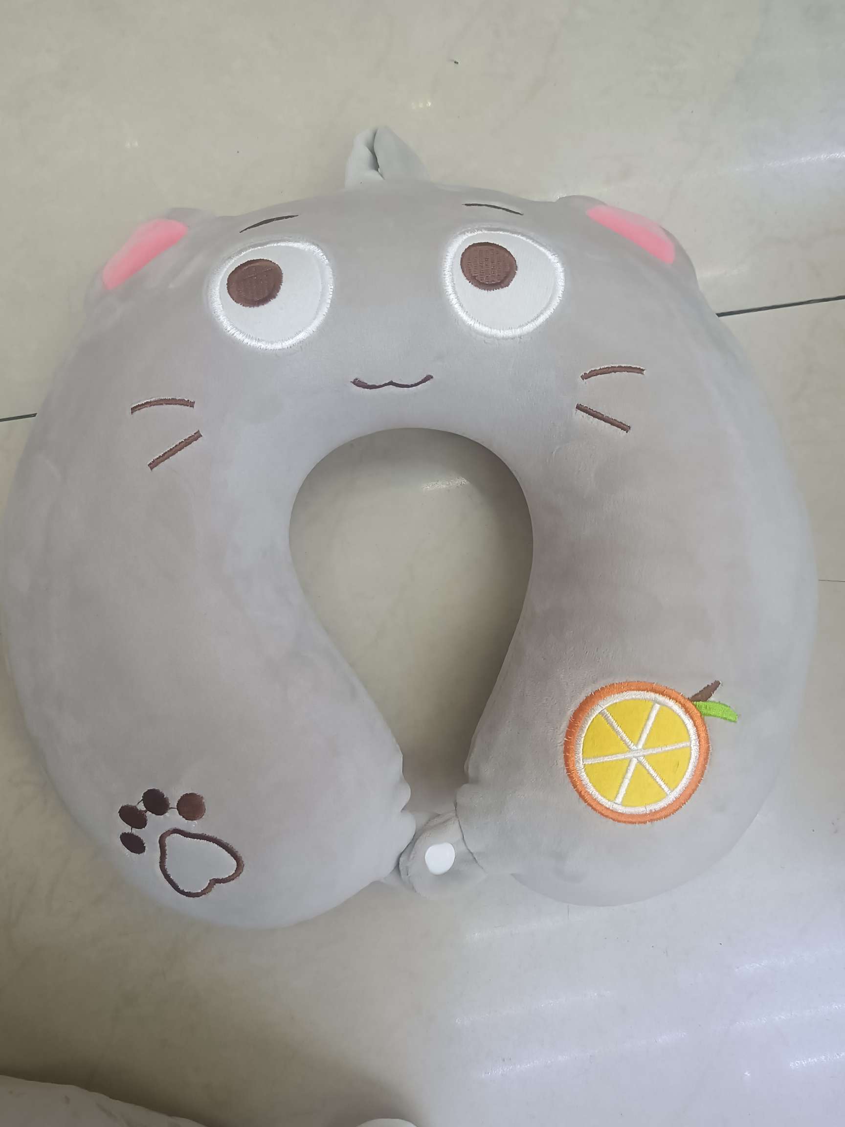 水果记忆棉颈椎枕材料四面弹绣花枕头秀花猫超料pp棉毛绒玩具