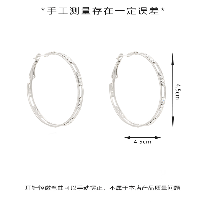 New fashionable, elegant and high-end earrings, exquisite, simple and cold style, versatile European and American ear loops Item Picture