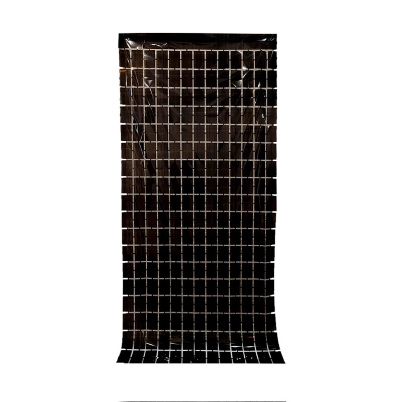 2.3 Wire Thickened 2M Square Rain Curtain Birthday Wedding Party Background Wall Decoration Bright Face Square Rain Curtain Drawn-Out Ribbon Rain Color Strip Specification drawing