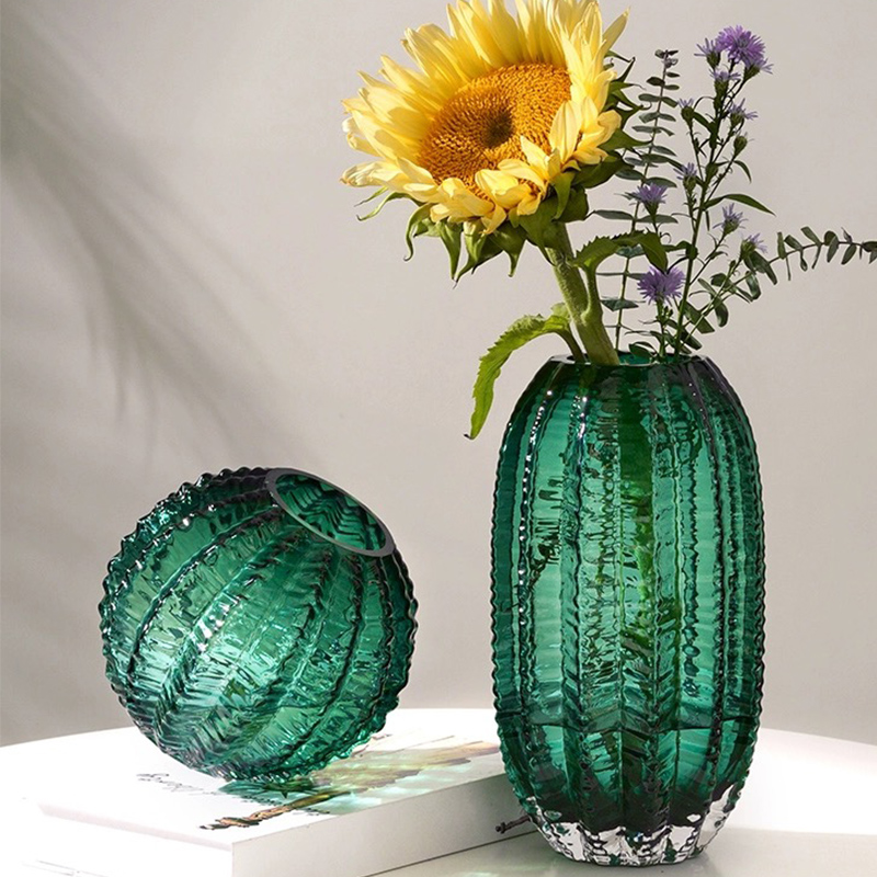 旭阳玻璃简约花瓶插花摆件轻奢客厅玄关餐桌样板房家居软装饰品566