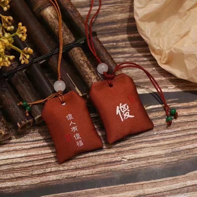 Blessing sachet, sachet, pendant, natural fragrance, long-lasting fragrance, mobile phone pendant, keychain, sachet, indoor decoration, car sachet, dehumidifying, deodorizing, refreshing and invigorating, bamboo charcoal aromatherapy bag, car deodorizing bag Specification image