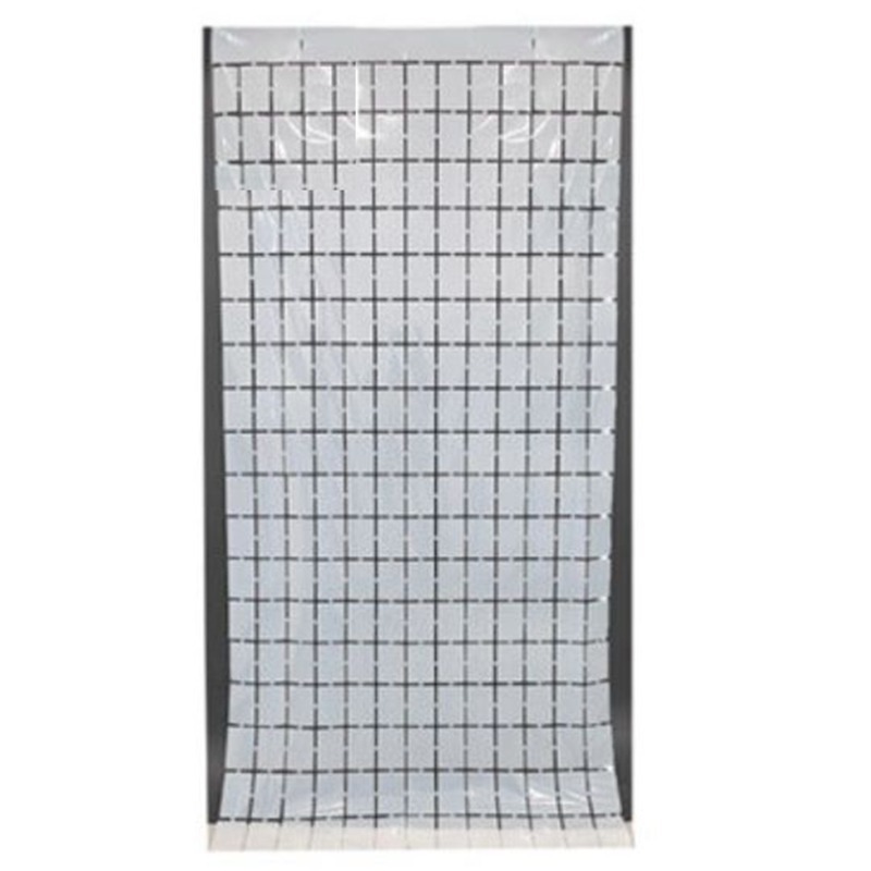 2.3 Wire Thickened 2M Square Rain Curtain Birthday Wedding Party Background Wall Decoration Bright Face Square Rain Curtain Drawn-Out Ribbon Rain Color Strip Item Picture