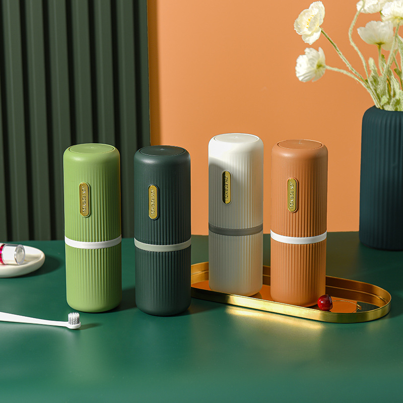 M73-6209 Light Luxury Travel Toothbrush Cup, makeup brush storage box, Toothbrush box, washbasin Cup, Multi-functional mouthwash cup
