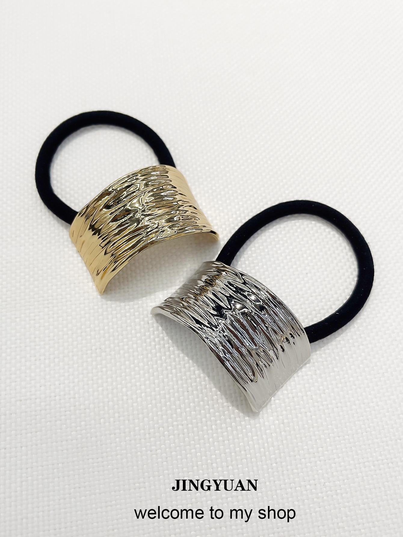 拉丝不规则小众设计海浪发圈新款发绳气质扎头绳女高弹橡皮筋详情1