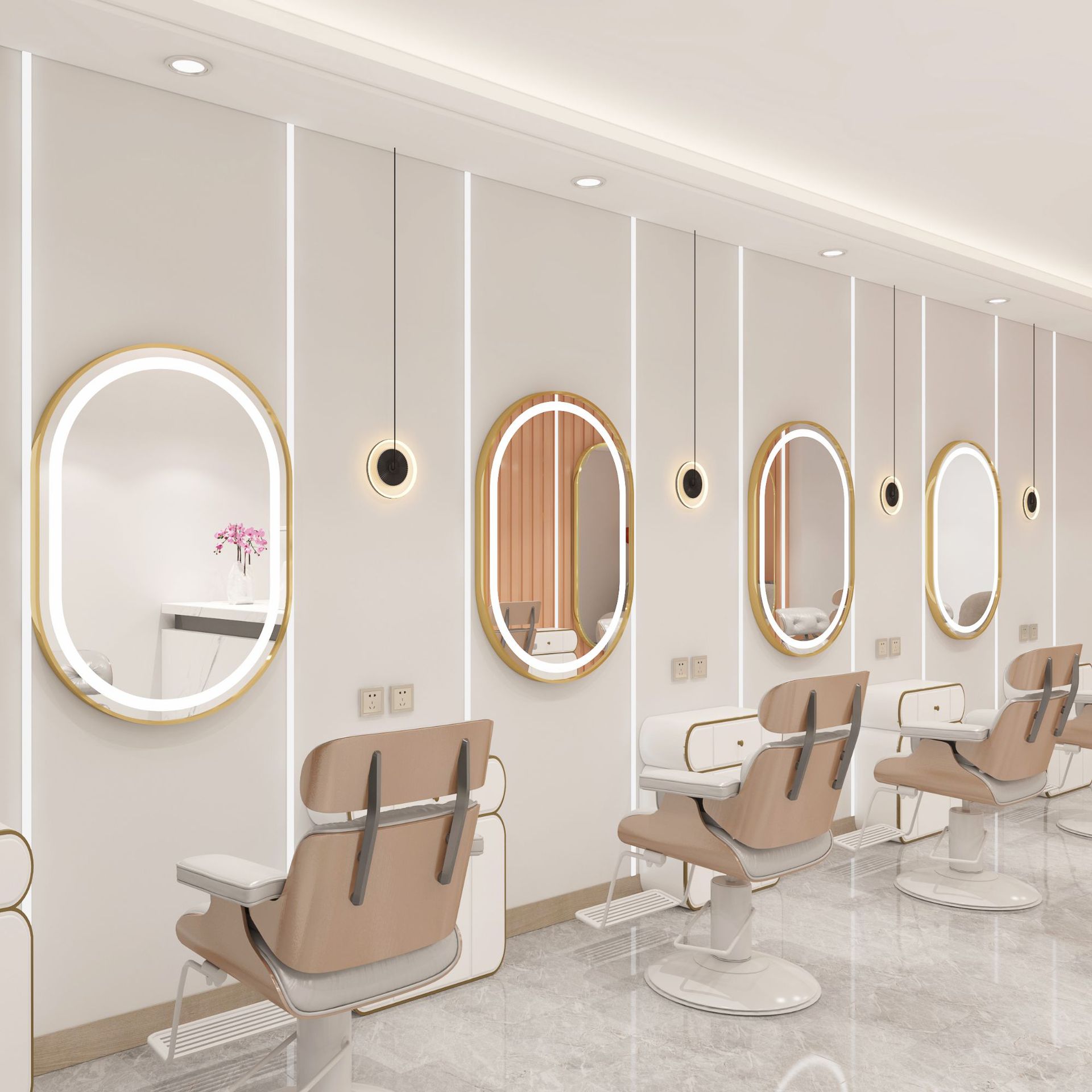 跑道小号浴室镜LED浴室镜三色灯镜子Led镜子