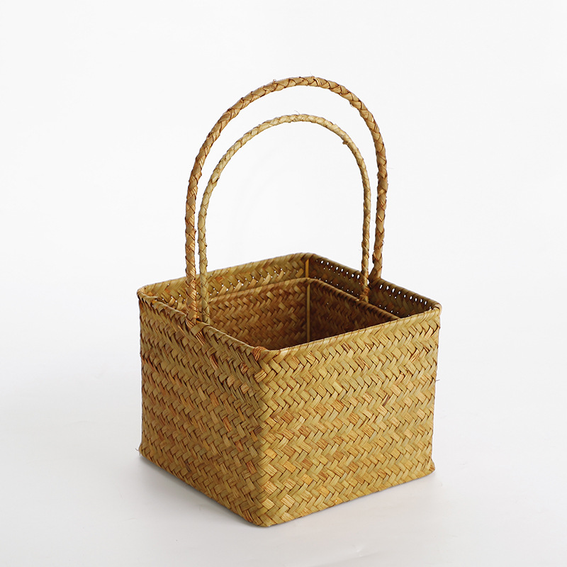 花篮/假花/收纳筐/花盆盆栽/迷你小家居白底实物图