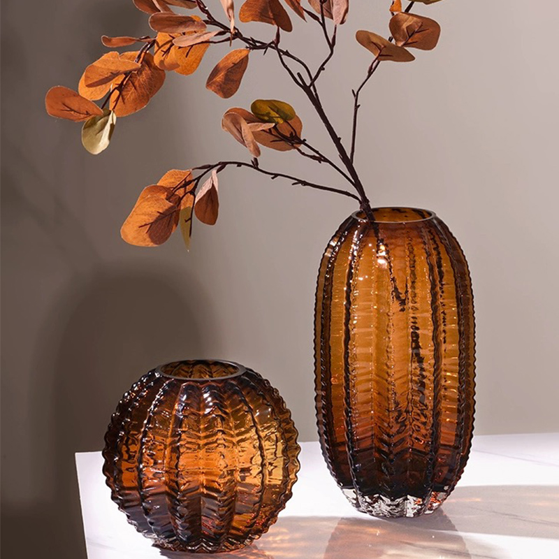 玻璃简约花瓶插花摆件轻奢客厅玄关餐桌样板房家居软装饰品111细节图