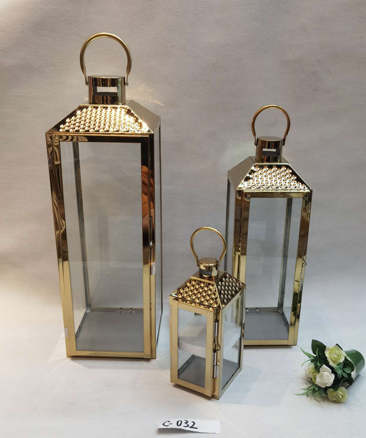 不锈钢风灯烛台 工艺品礼品 庭院摆件 精致工艺摆件 打造室外风景线家居摆件