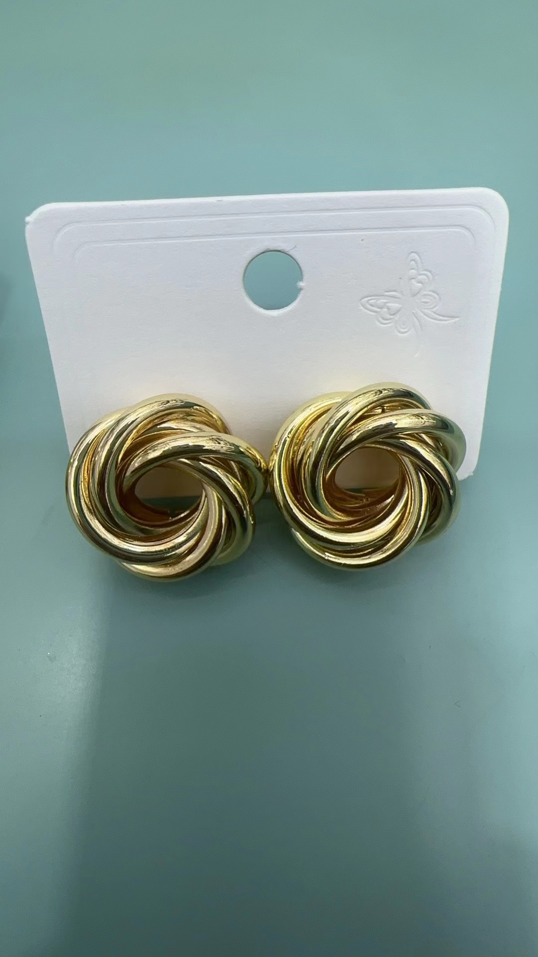 金属耳环高级感简约耳钉 时尚百搭轻奢个性小众耳饰义