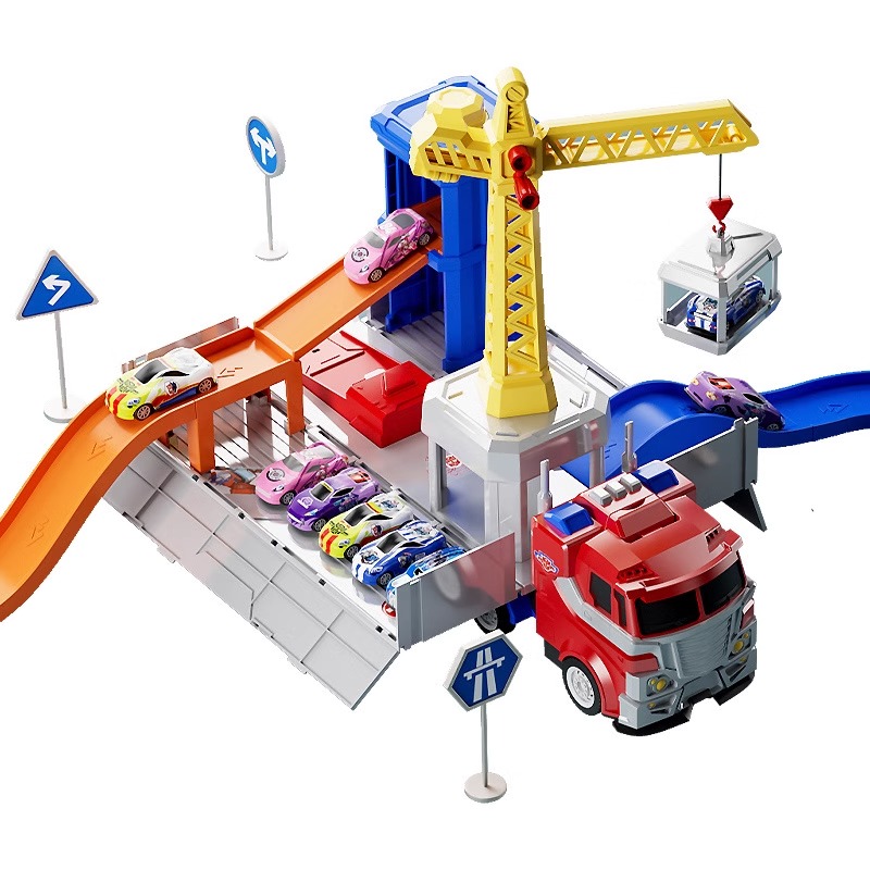 Authentic Optimus Prime Transformation Optimus Prime Track Car set, Boy's house play toy, educational alloy crane gift Item Picture