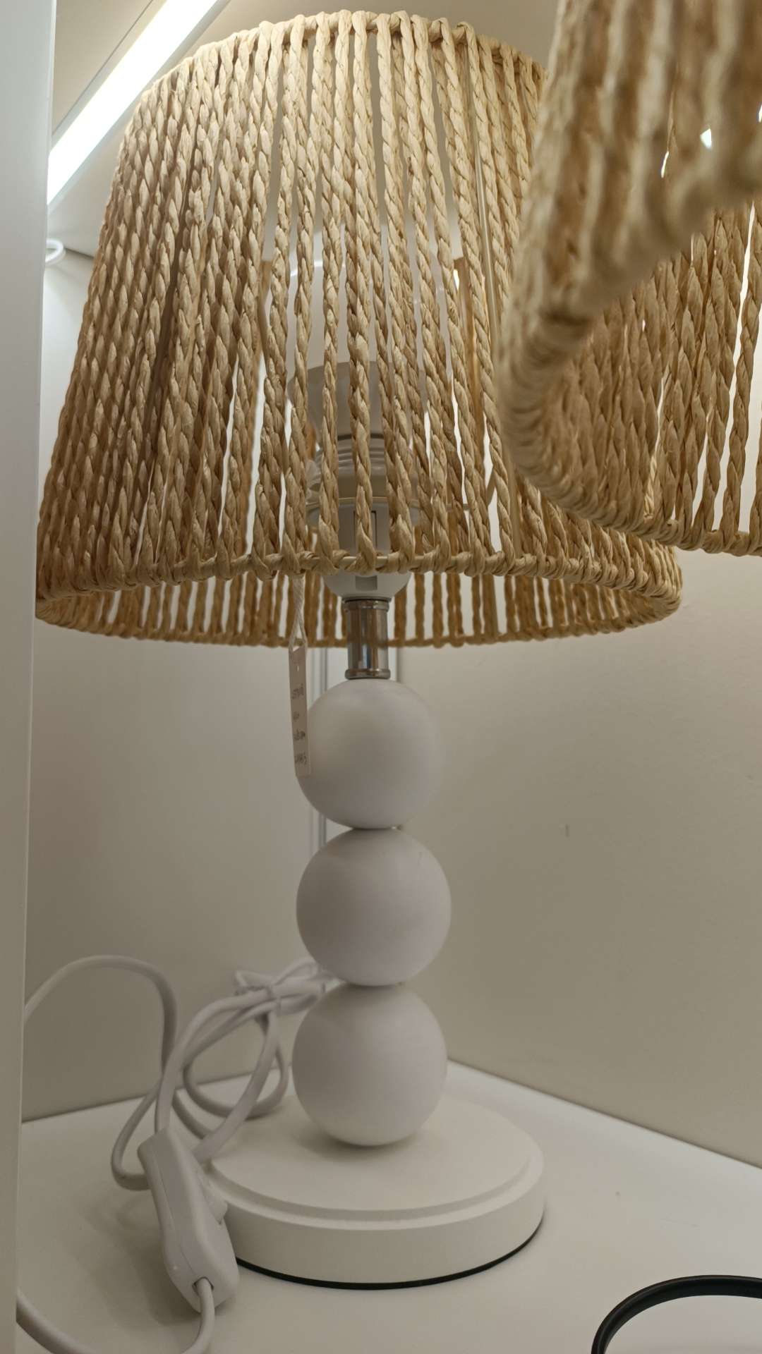 Woven Craft Table Lamp Cream-Style Ceramic Table Lamp Upholstery Light Fixture Specification drawing