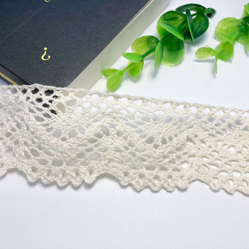 Factory stock: Cotton thread wide lace skirt hem, hair accessories, hat accessories, woven lace edge curtains, children's clothing, DIY clothing necklines