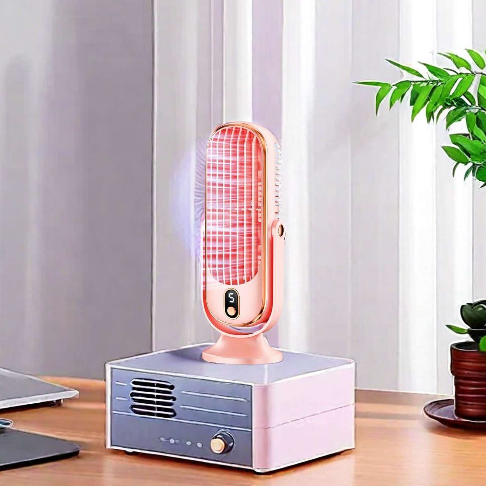 2024 New Desktop Portable Usb Rechargeable Car Home Brushless Motor Small Fan Shaking Head Fan Youpotential Wholesale Fan Small Fan Application Scenario