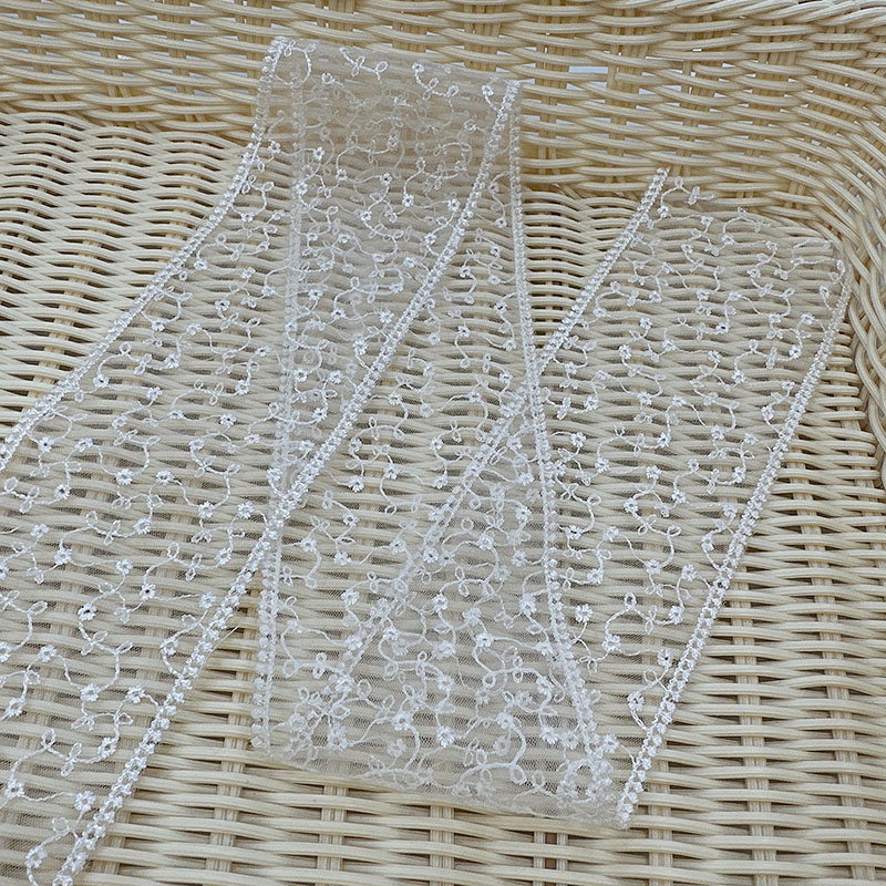 纺织皮革专用花边PVC 蕾丝花边装饰辅料 民族风织带设计 8cm枝条涤光花边 头饰饰品配件辅料 礼品烘焙包装辅料详情图4