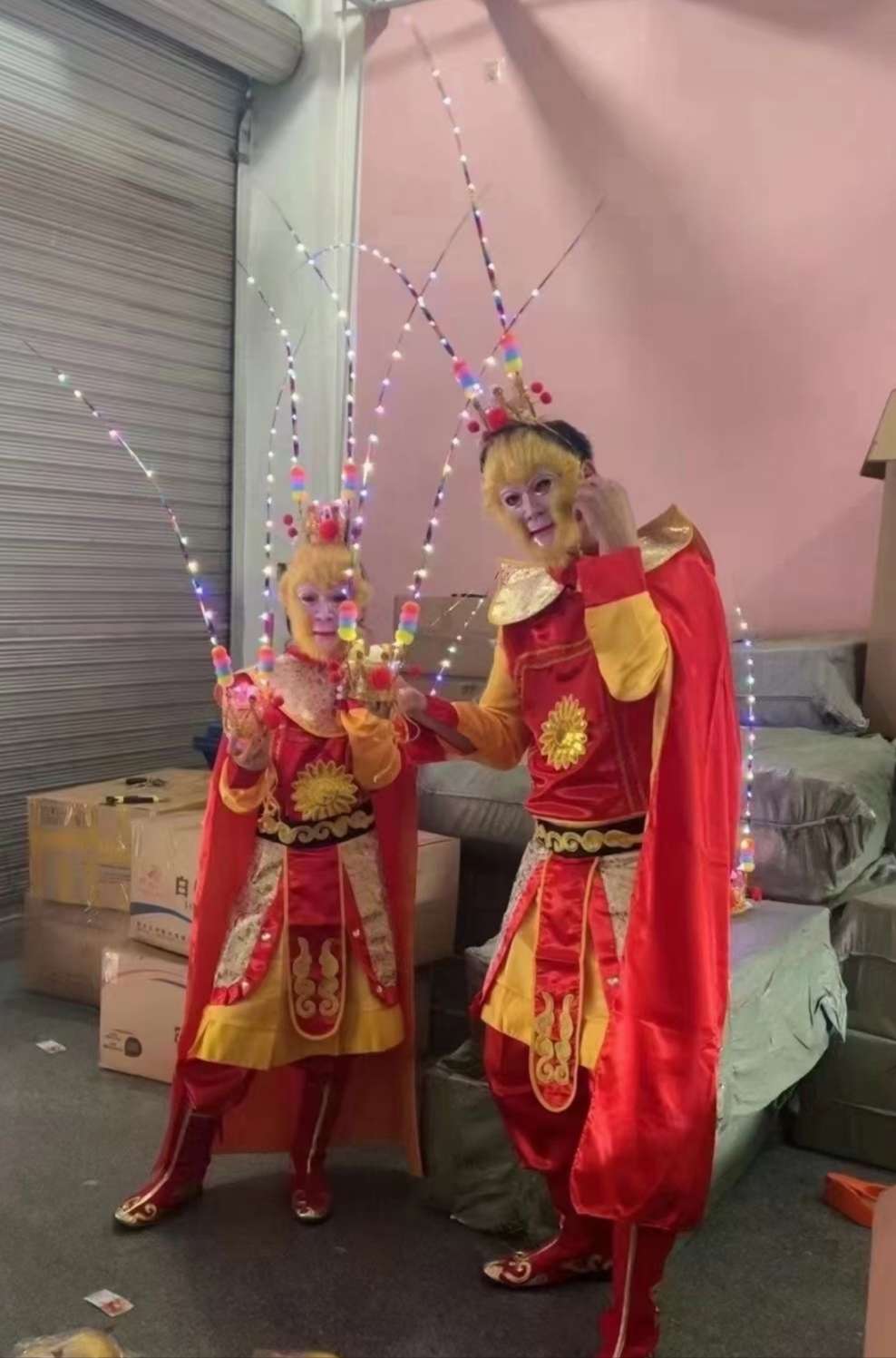 孙悟空 状元帽金箍棒cos道具万圣节服装白底实物图