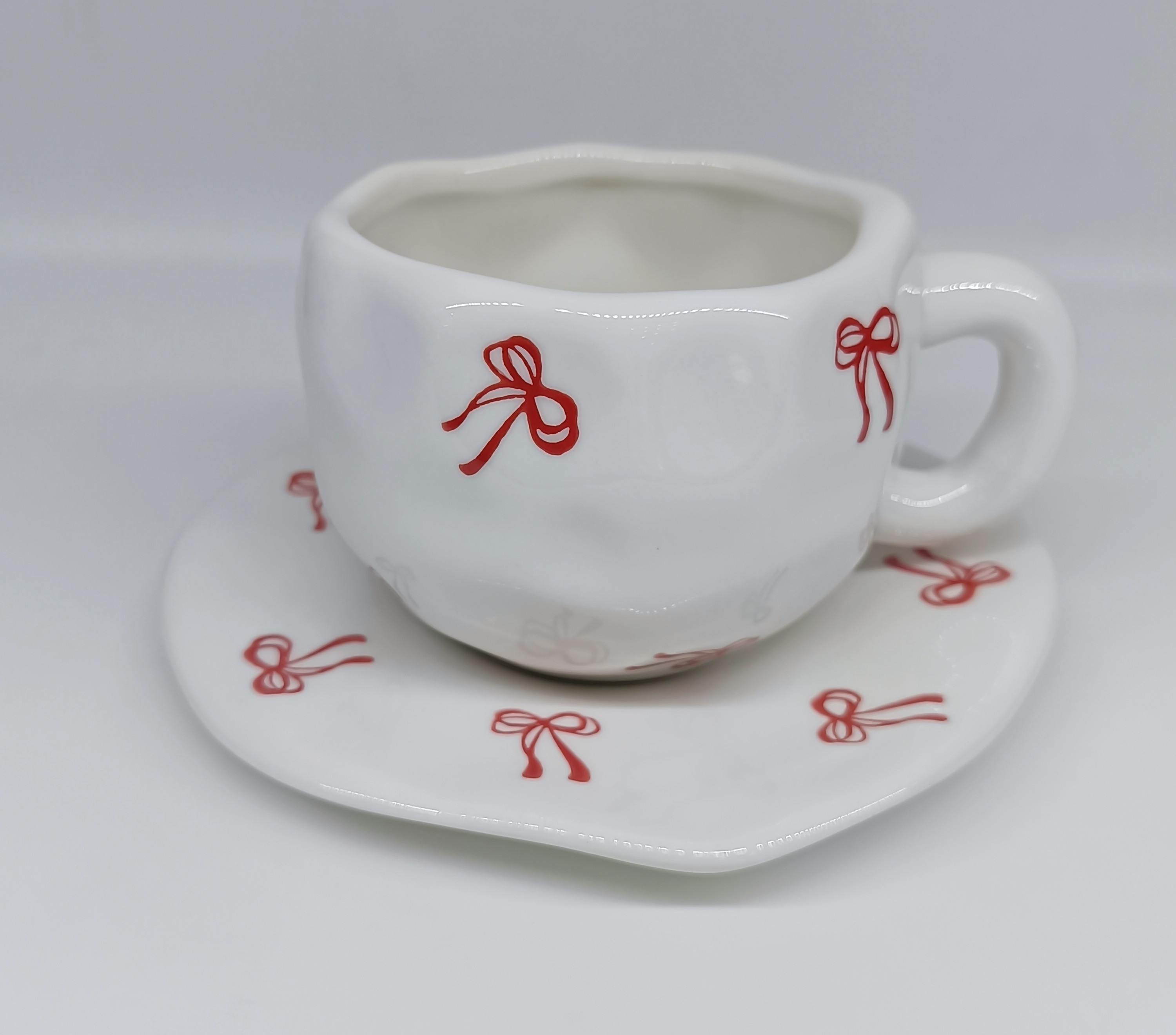手工拉胚手绘陶瓷咖啡杯碟 时尚简约咖啡杯碟详情2