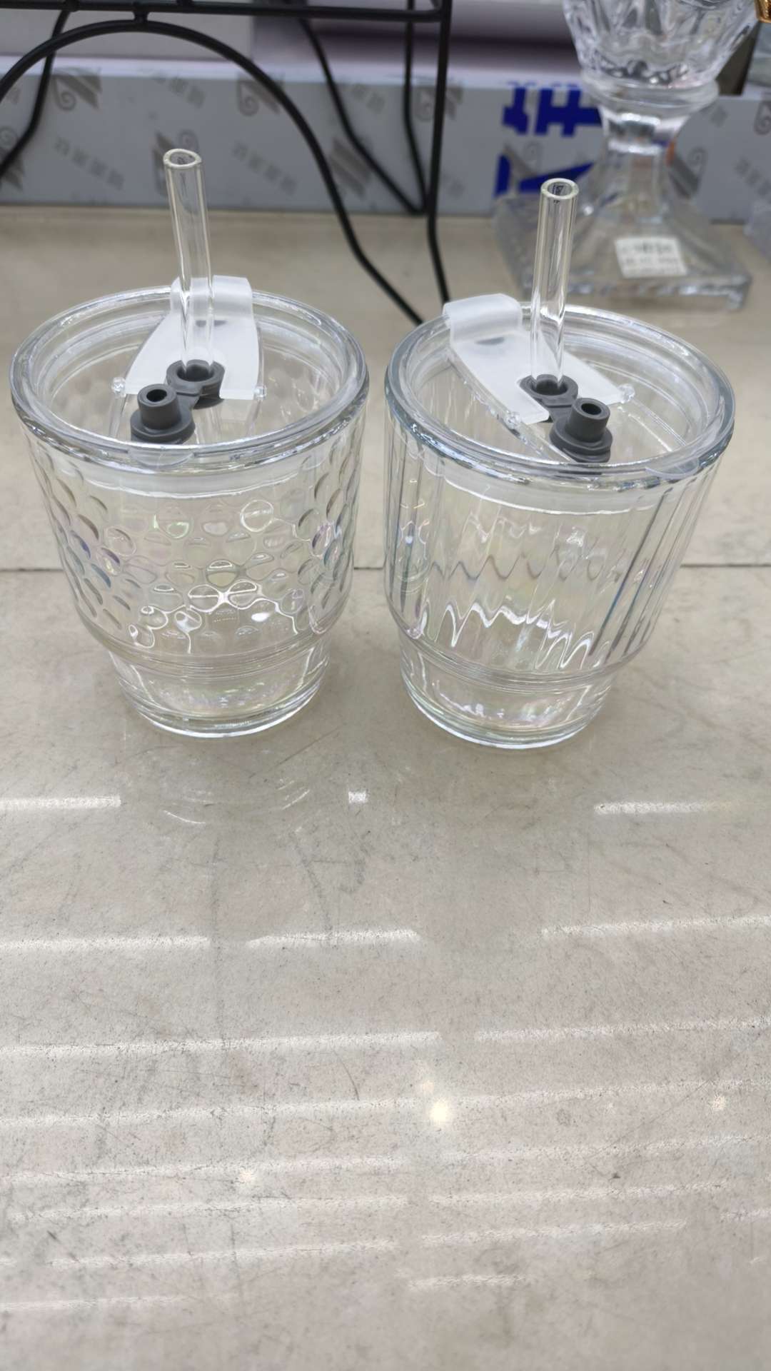 Glass cups, water cups, cups, straw cups, daily necessities, hotel supplies detail image 6