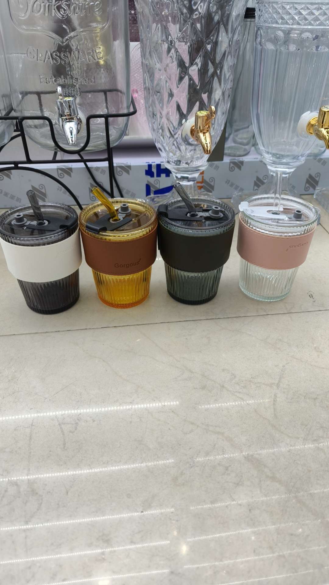 Glass cups, water cups, cups, straw cups, daily necessities, hotel supplies detail image 5