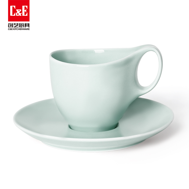 C&E创艺咖啡杯碟套组高颜值陶瓷杯新款水杯家用餐厅咖啡馆详情6