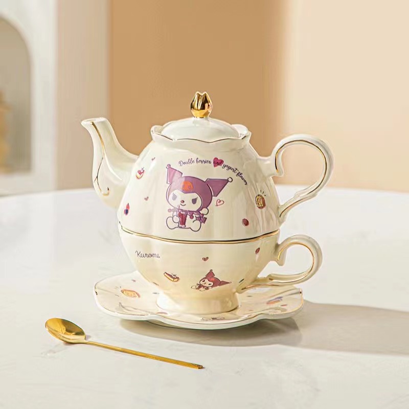 Coffee cup set, ceramic cup, mother-and-child pot, one pot, one cup, one plate and one spoon, gift set detail image 3