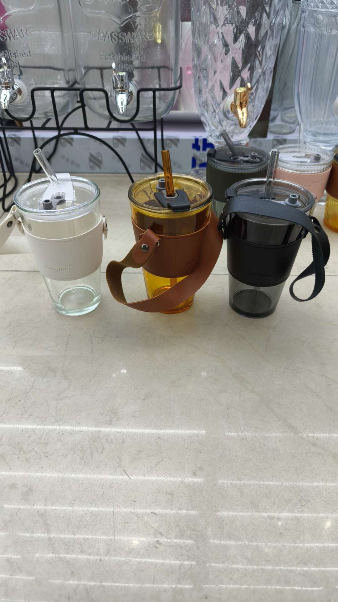 Glass cups, water cups, cups, straw cups, daily necessities, hotel supplies detail image 4