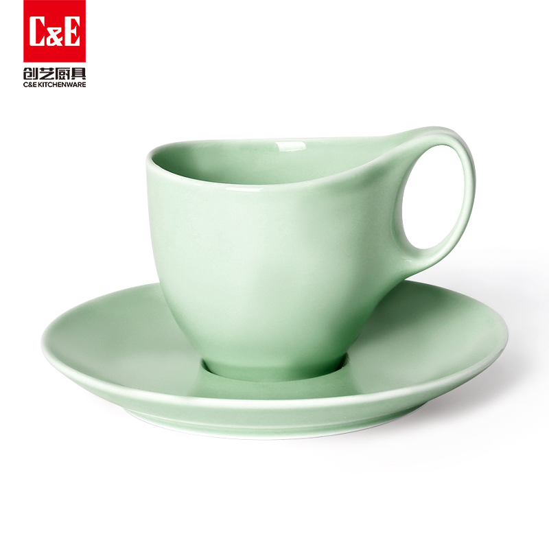 C&E创艺咖啡杯碟套组高颜值陶瓷杯新款水杯家用餐厅咖啡馆详情5