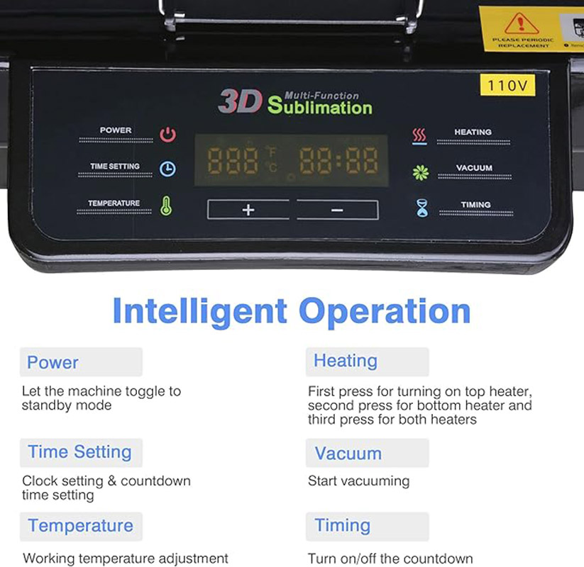 Heat transfer 3d vacuum heat transfer T-shirt cup heat transfer machine flat logo heat sublimation machine equipment Item Picture