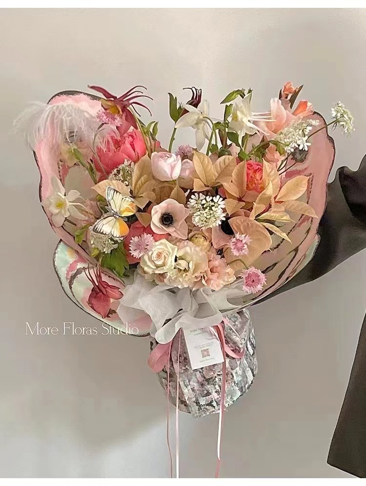 Flower wrapping paper, floral art paper, packaging paper, Korean-style wrapping paper detail image 2