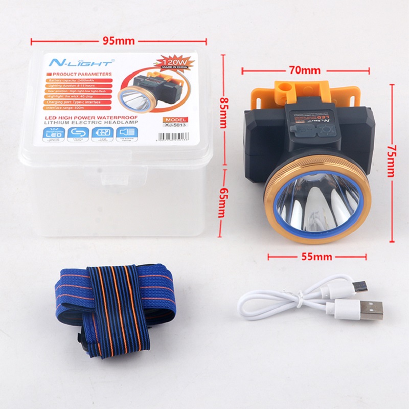 Multi-functional charging headlamp, led outdoor strong headlamp, mini high-power fishing lamp, head-mounted flashlight, miner's lamp, outdoor emergency light, household maintenance light, night running and cycling headlamp Specification image
