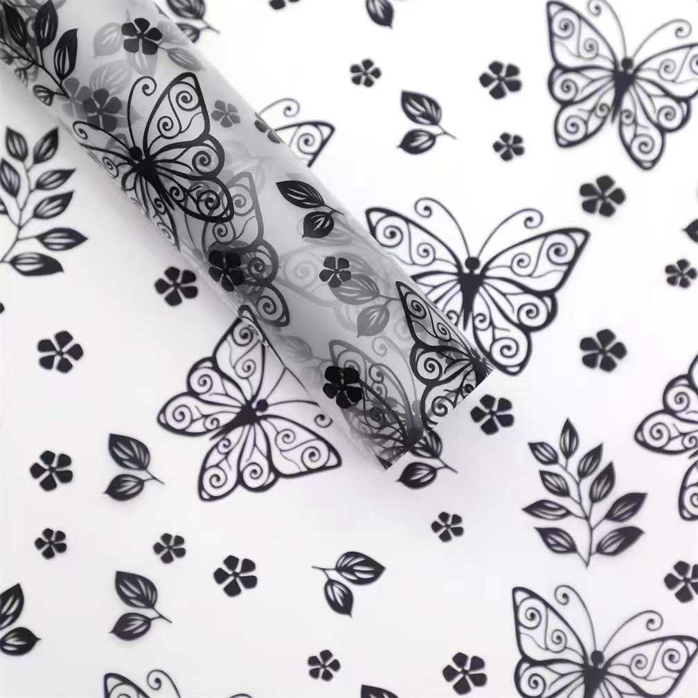 Korean-style floral art paper, flower wrapping paper, high-end flower packaging, artistic paper, creative portable box decoration detail image 2