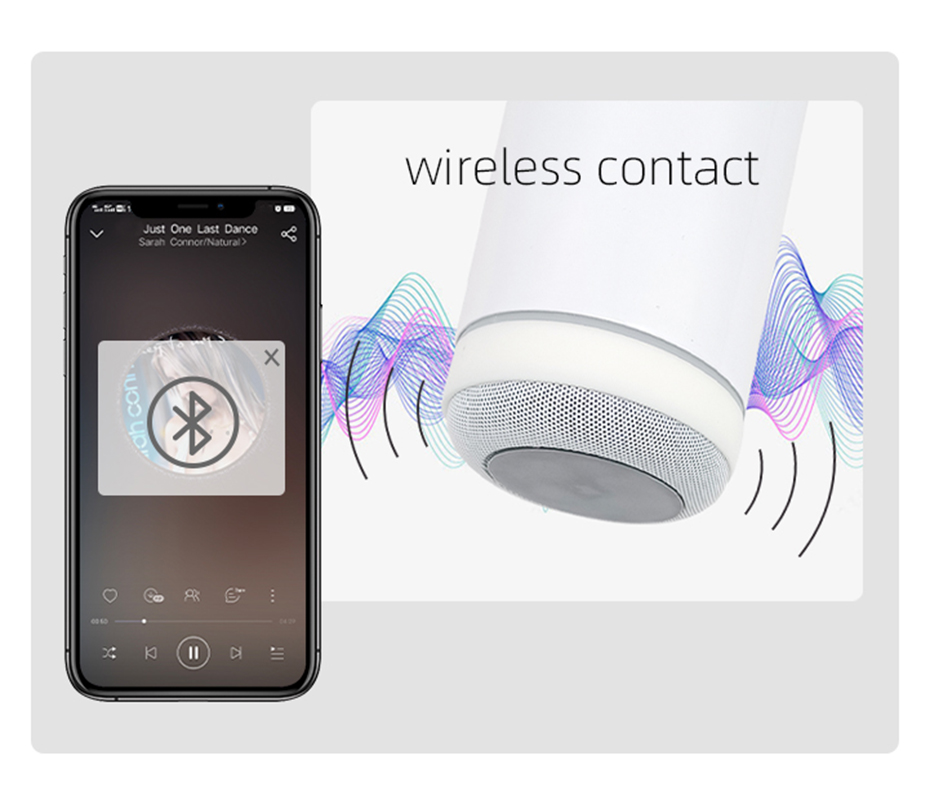 New heat transfer car Bluetooth audio cup, double-layer straight cup, 304 stainless steel insulated cup Specification image