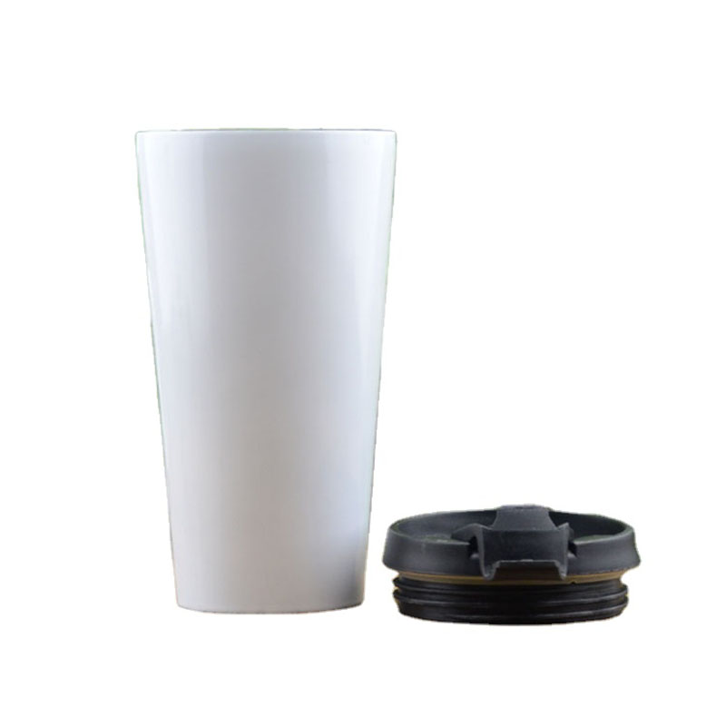 Portable coffee cup with heat insulation cover, travel cup, shock-resistant car straight conical cup Item Picture