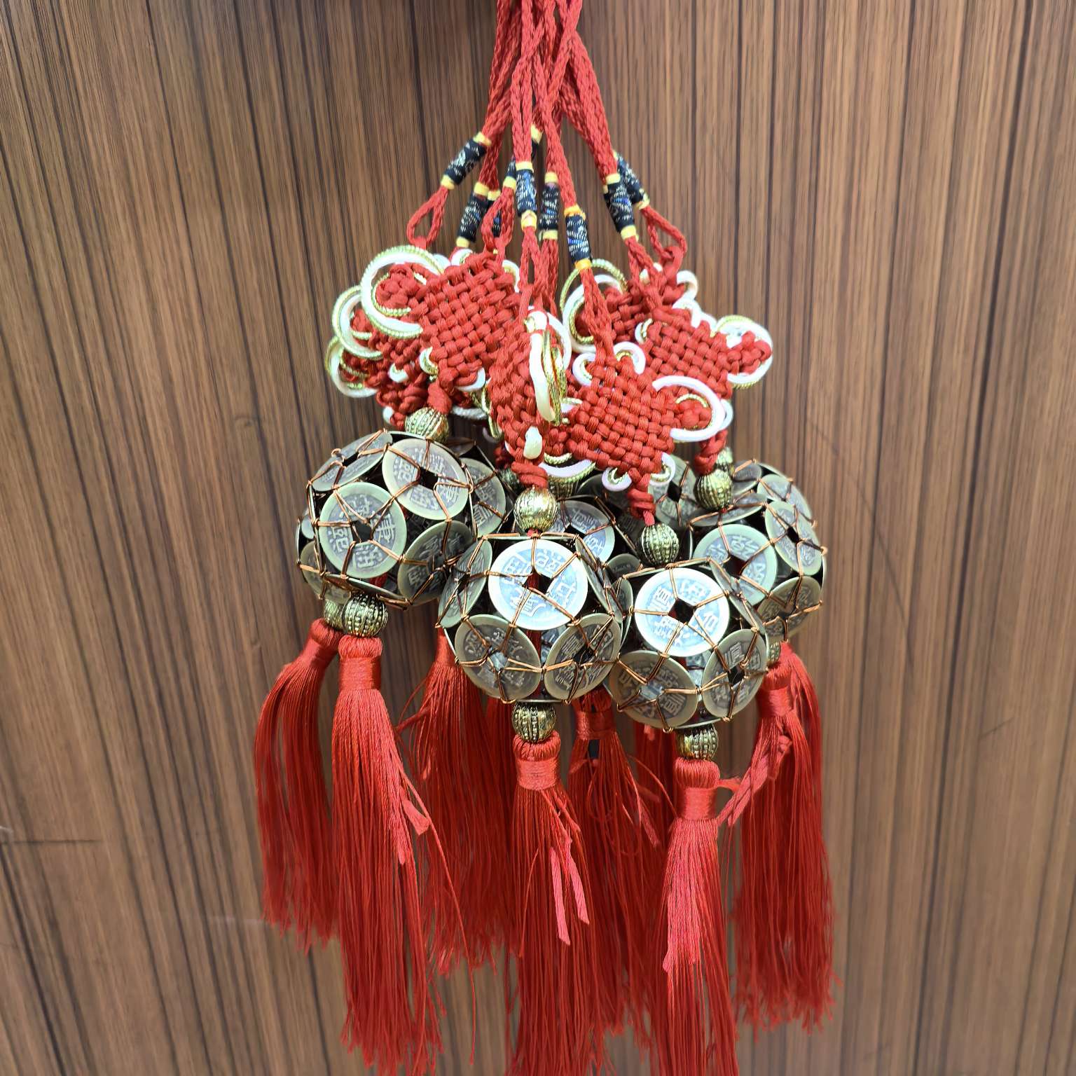 Yiwu City Lin 烺 handicrafts, wealth knot copper coin pendants, Lu Lu Tong Five Emperors pendants, street stall supply details Picture