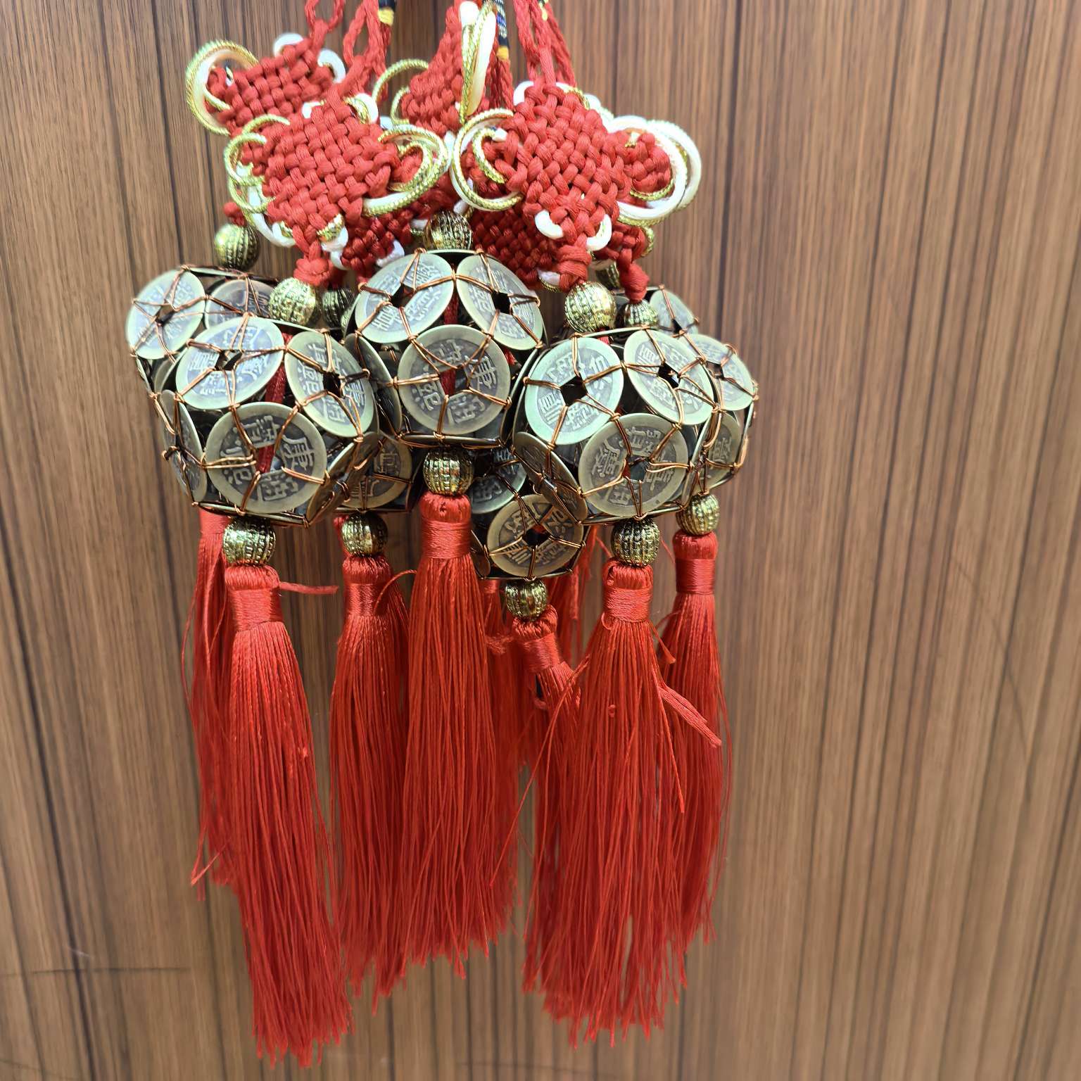 Yiwu City Lin 烺 handicrafts, wealth knot copper coin pendants, Lu Lu Tong Five Emperors pendants, street stall supply Application Scenario
