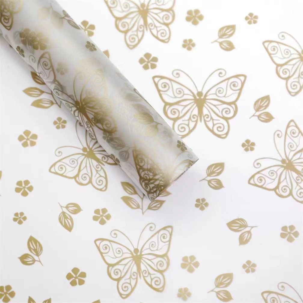 Korean-style floral art paper, flower wrapping paper, high-end flower packaging, artistic paper, creative portable box decoration detail image 3