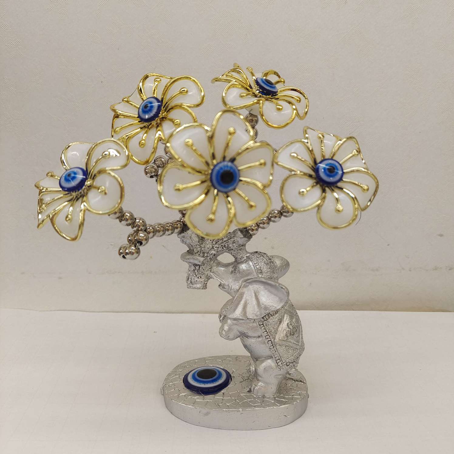 小象工艺品招财树发财树工艺品水晶树天然的石头