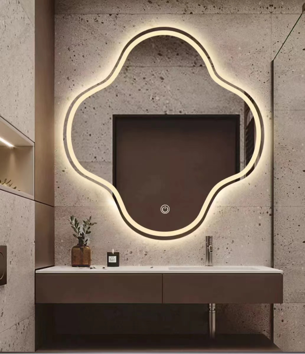 四叶草浴室镜LED浴室镜三色灯镜子Led镜子