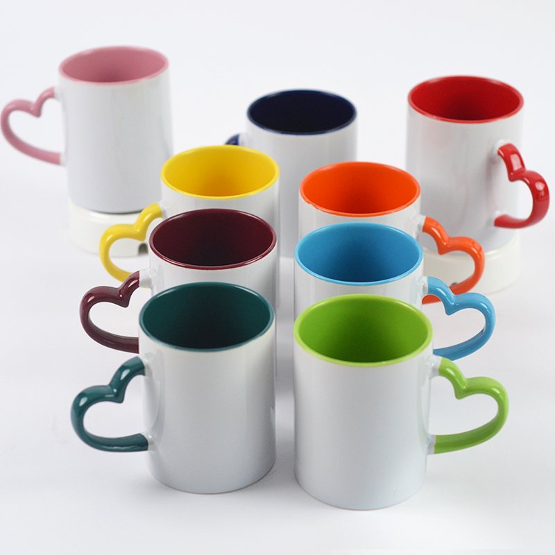 Heat transfer ceramic cups, blank ceramic mugs, heat transfer blank consumables, DIY creative blank sublimation ceramic mugs Item Picture