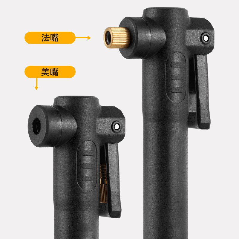 240604 Portable mini bicycle air pump, bicycle plastic air pump, household mountain bike, motorcycle air pump, air filling pump details Picture