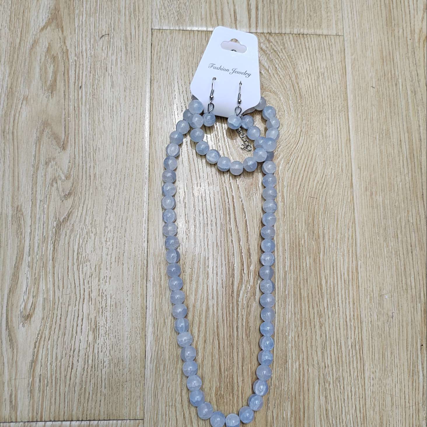 电商直播热销款 碎花珠项链手链耳环套装 外贸饰品厂家直销批发详情图7