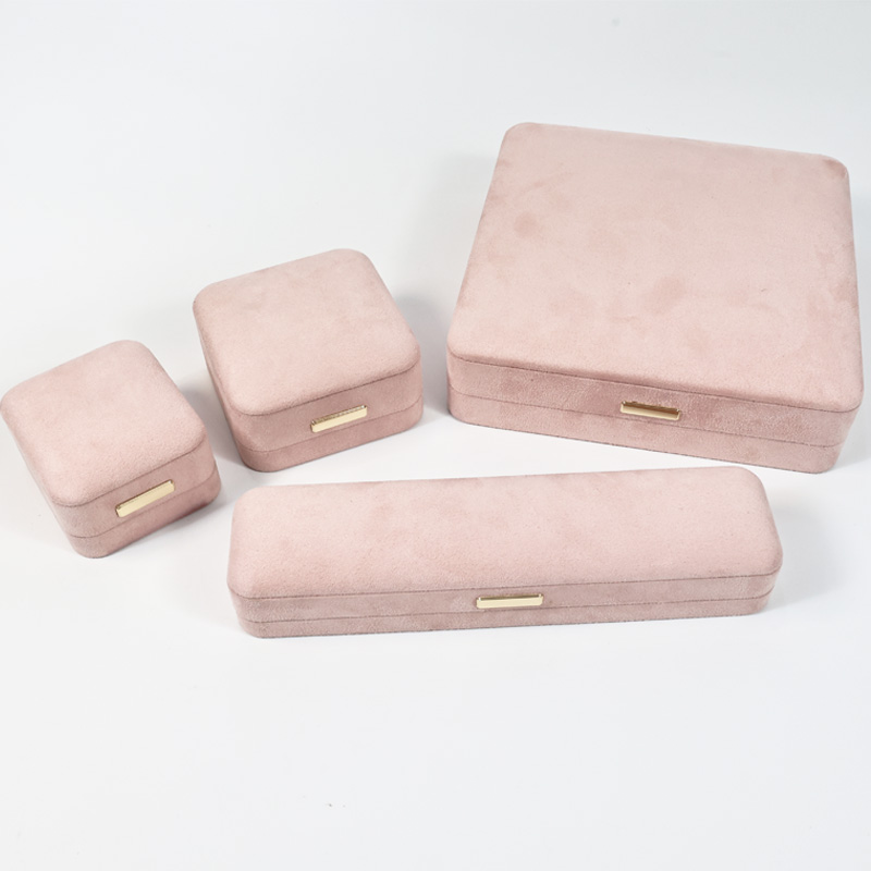 New velvet fabric and metal decoration jewelry storage box, jewelry store gold store decoration box, Valentine's Day and Mother's Day ring box, pendant box, bracelet box, bracelet box, jewelry packaging box, jewelry packaging box, jewelry box, women's European-style jewelry box pic 5