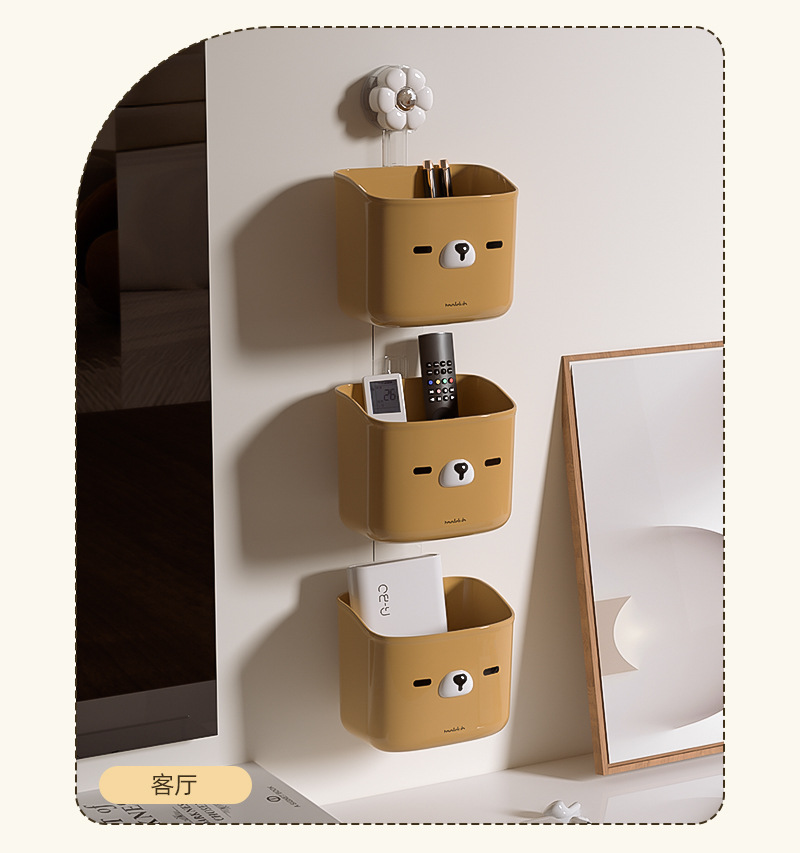 B78-ZWL24052 suction cup model suction cup storage rack for kitchen scallions, ginger and garlic, wall-mounted suction cup storage frame detail image 13