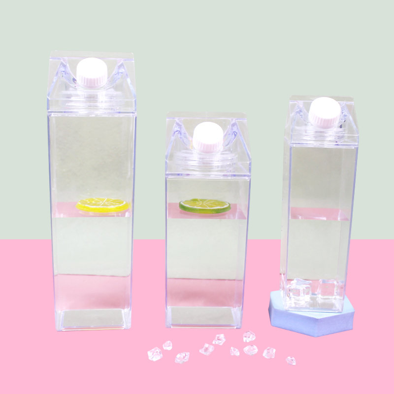 Fashionable summer men's and women's tableware water cups, high-end heat-resistant portable transparent beverage cups Specification image