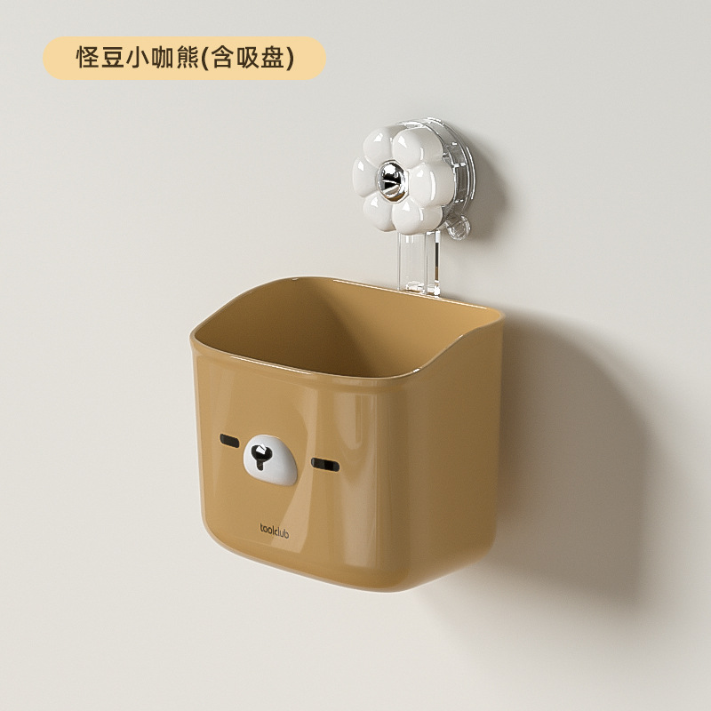 B78-ZWL24052 suction cup model suction cup storage rack for kitchen scallions, ginger and garlic, wall-mounted suction cup storage frame Specification image