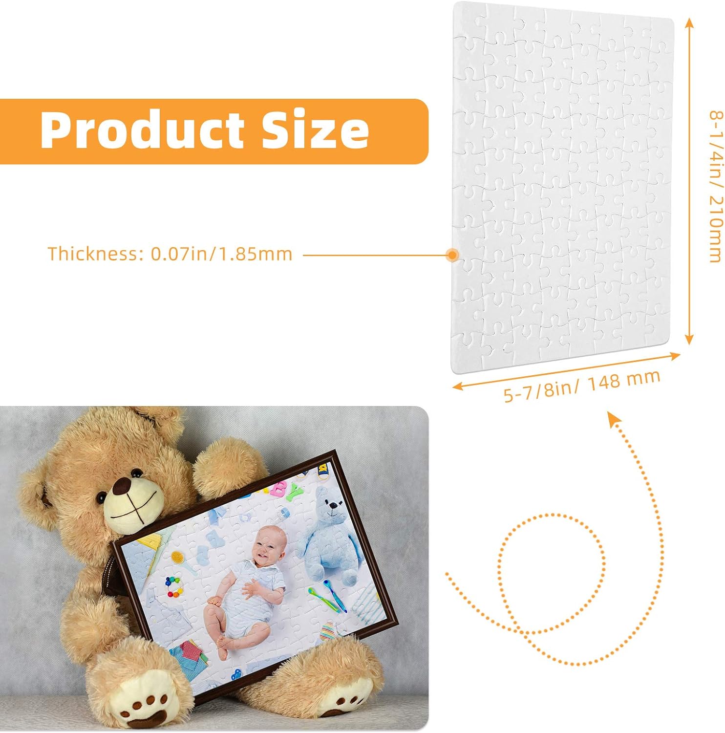 DIY A4 Heat sublimation Blank Puzzle, Blank Personalized puzzle, heat transfer consumables, DIY children's toys, educational puzzle Application Scenario